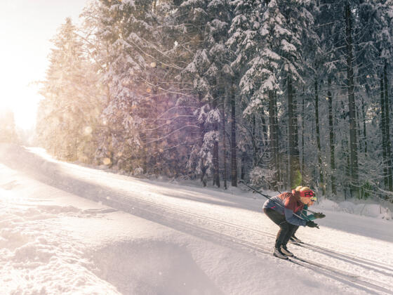 Langlaufen im Nordischen Zentrum Böhmerwald