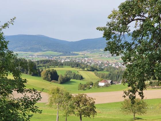 Blick auf Ulrichsberg am Ödenkirchener Wanderweg