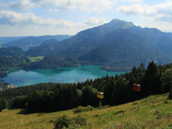 Wolfgangsee mit Gondeln