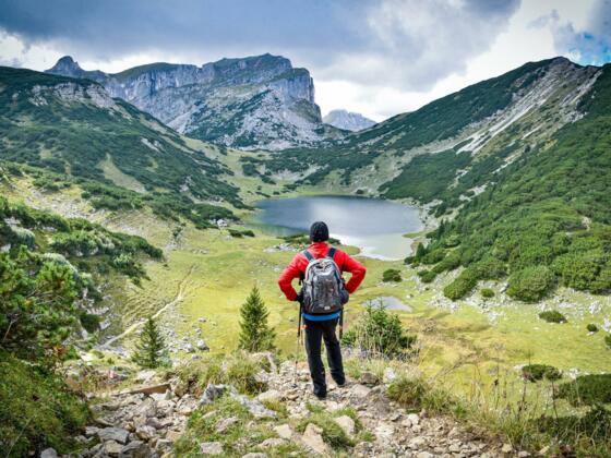 Wanderer am Zireiner See