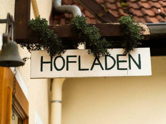 Hofladen Schild