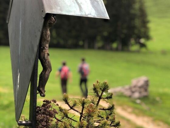Wanderer zur Weissenalm