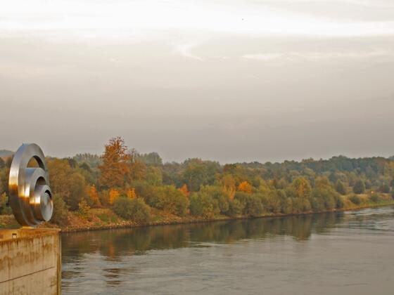 Staustufe Richtung Vohburg