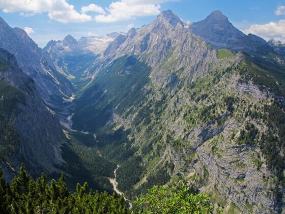 Blick ins Reintal vom Aussichtspavillon König Ludwig II