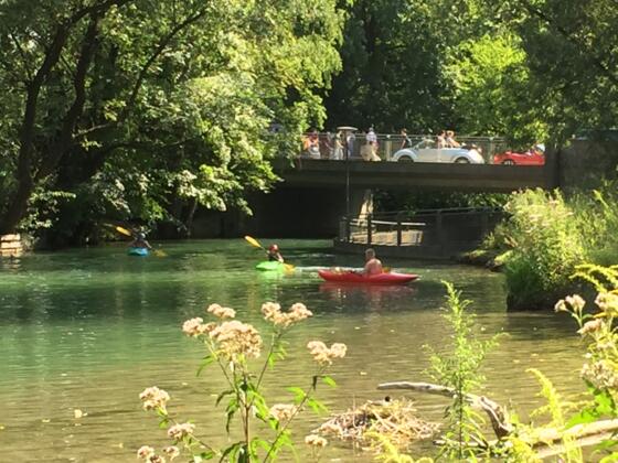 Kajakstecke bei der Thalkirchner Brücke