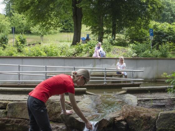 Barrierefreie Wassertretanlage Mespelbrunn
