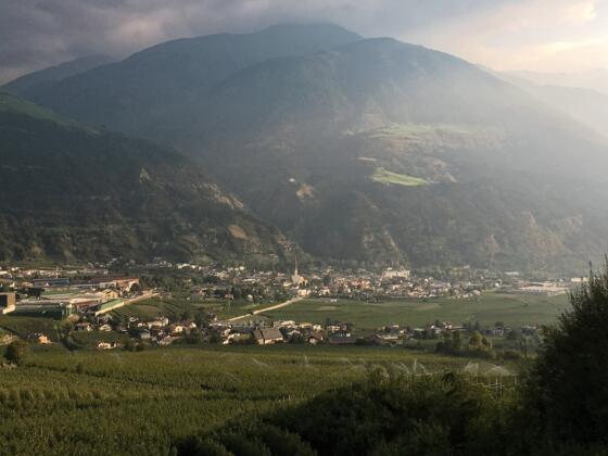Blick über Göflan nach Schlanders