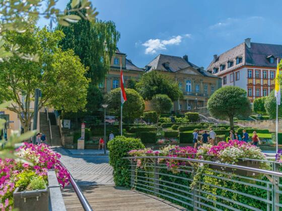An den Schlossterrassen in Bayreuth im Fichtelgebirge