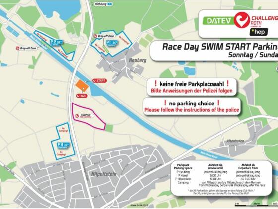 Parkplatzplan, Schwimmstart 2023