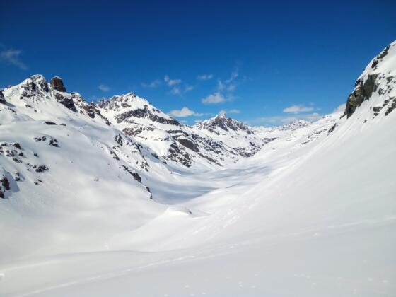 Blick hinaus ins Klostertal.