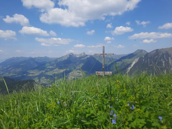 Am Gipfel der Wangspitze