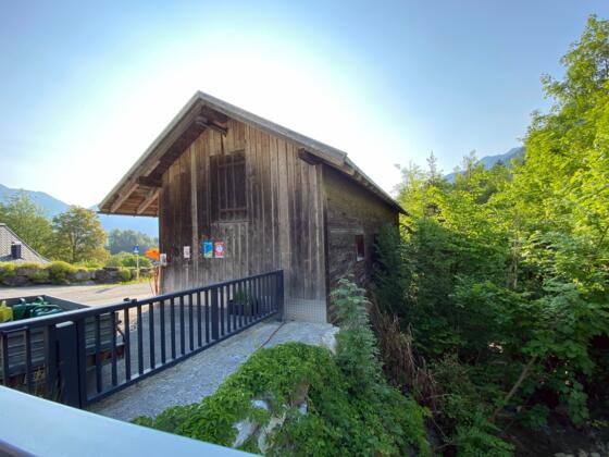 Die ehemalige Säge wird nun als Bauhof genutzt