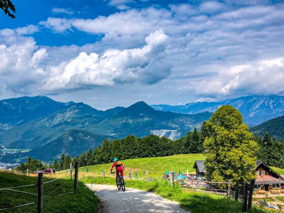 Hoisradalm mit Blick auf Bad Ischl