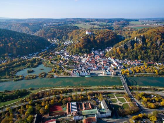 Riedenburg : Vue sur la vallée de l'Altmühl