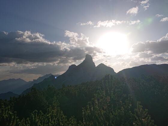 Die Arnplatte im Sonnenaufgang früh