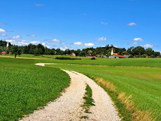 Zwei-Kirchen-Blick bei Unteralting