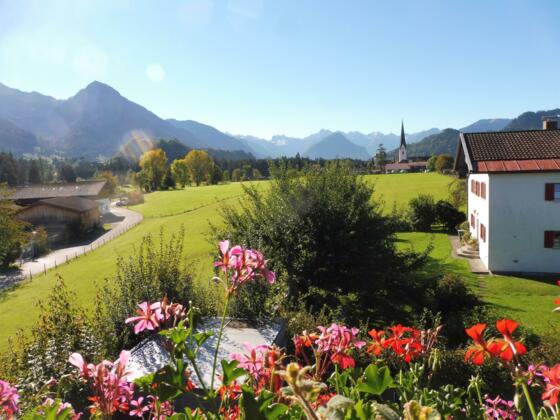 Bergblick von Ferienwohnung 7 im Gästehaus Anna