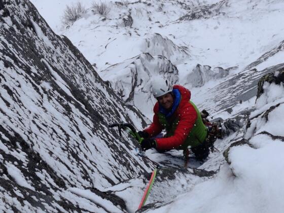 Im Nachstieg in der 2. Seillänge