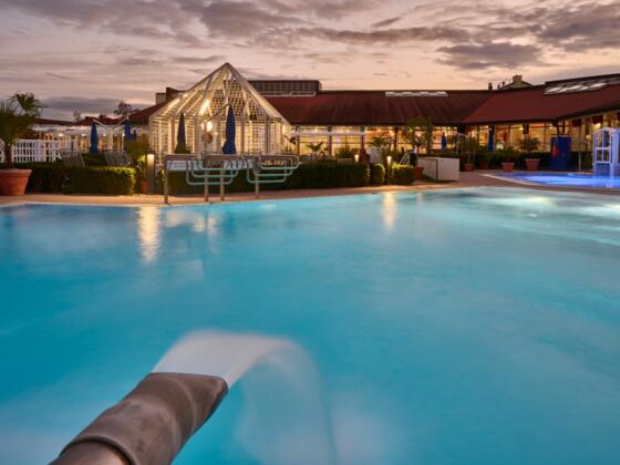 Abendstimmung in der Limes-Therme Bad Gögging
