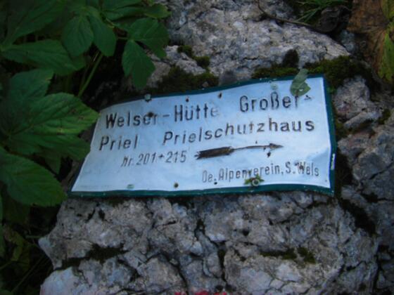 Wegweiser zur Welser Hütte