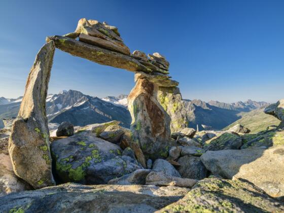 Die markanten Steinmännchen am Petersköpfl