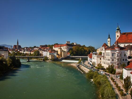 Zusammenfluss von Enns und Steyr