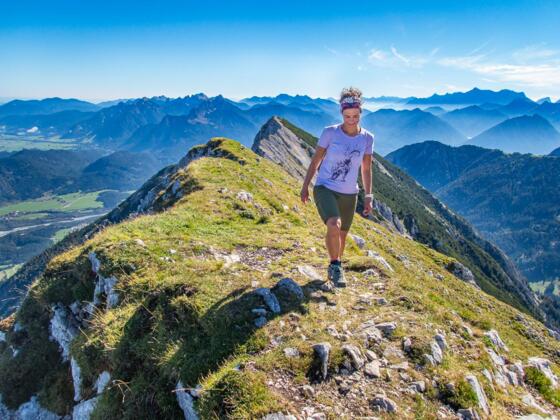 Panoramagipfel Große Schlicke mit Aussichten ins Allgäu und auf die Tannheimer Berge.