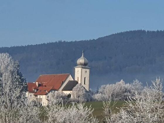 Pfarrkirche im Raureif