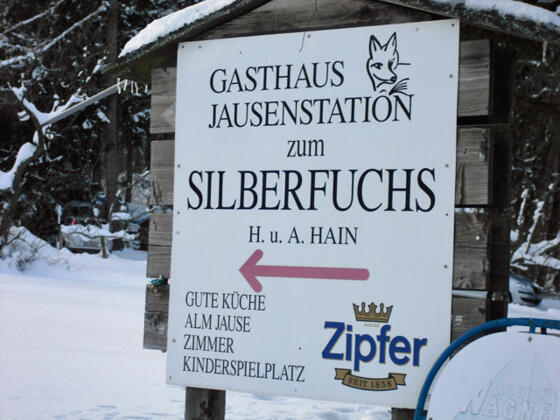 Silberfuchs Schild