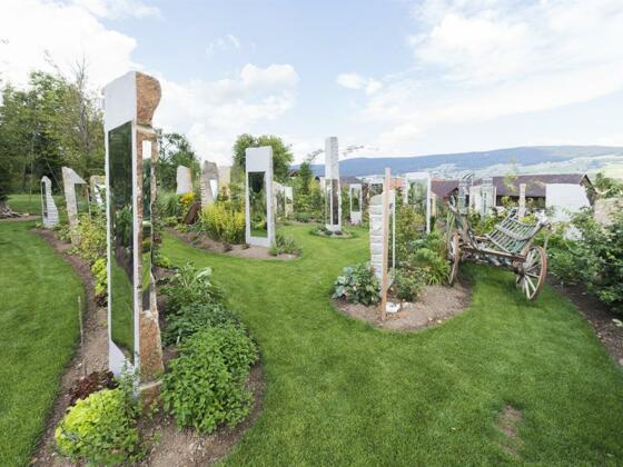 Gartenanlage-Spiegellabyrinth