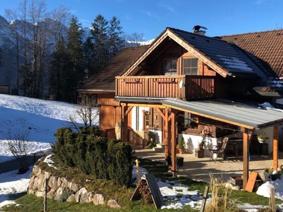 Garten der Ferienwohnung Familie Unterberger