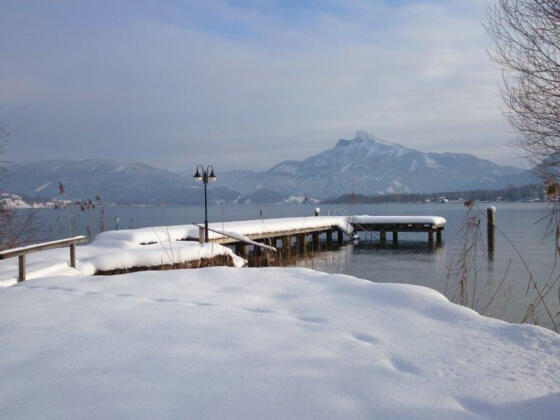 Ausblick vom Steg beim Seehotel Lackner