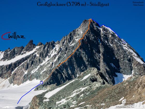 Himmelsleiter Stüdlgrat am Großglockner.