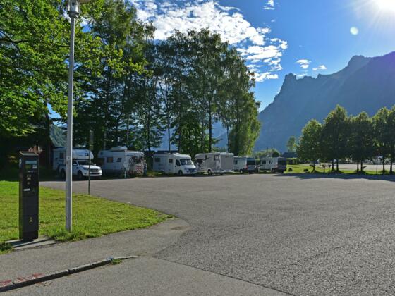 Stellplatz mit Blick in Richtung Osten