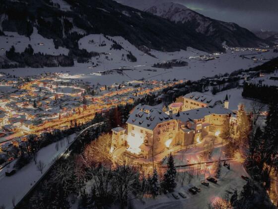 Nachtansicht Hotel Schloss Mittersill