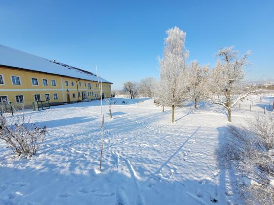 Baumgartnergut Aussenansicht Winter