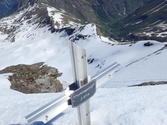Gipfelkreuz am Krumlkeeskopf