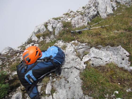 Abseilstelle zum Freilassinger Turm am Hochstaufen (2BH)