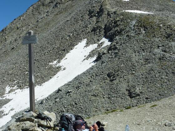 Am Muttenjoch, Blick zur Gaisspitze