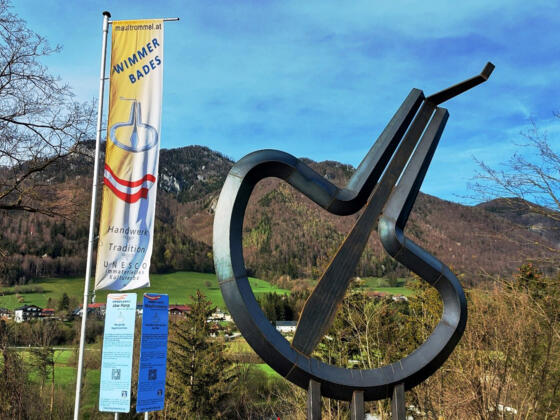 Maultrommel Monument der Maultrommel Manufaktur Wimmer-Bades in Molln