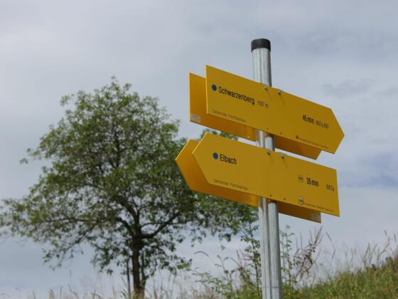 Wegweiser zum Schwartzenberg