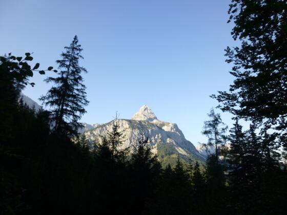 Schöner Rückblick zur Ehrwalder Sonnenspitze