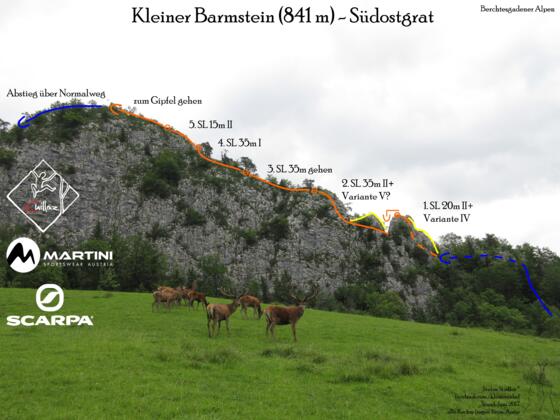 Übersichtsbild Barmstein Südostgrat
