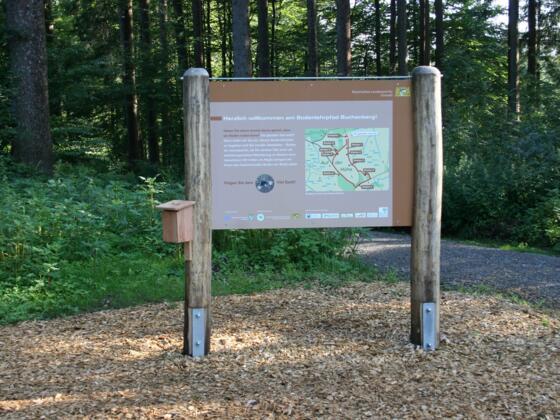 Starttafel des Bodenlehrpfades Buchenberg