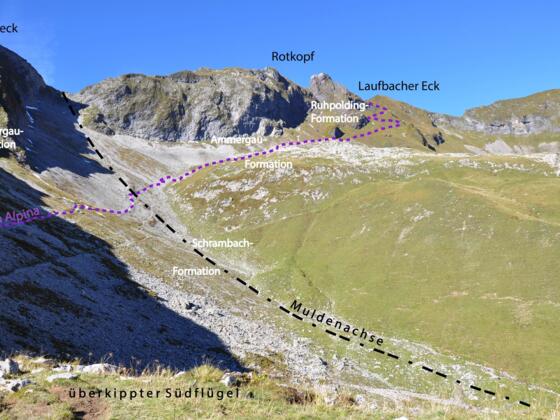 Blick voraus zum Laufbacher Eck