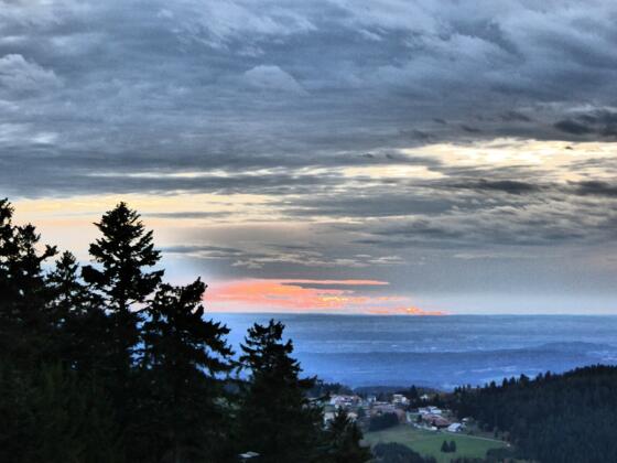 Blick vom Pröller bei Sonnenuntergang