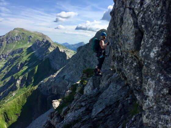 Unterwegs im Hindelanger Klettersteig