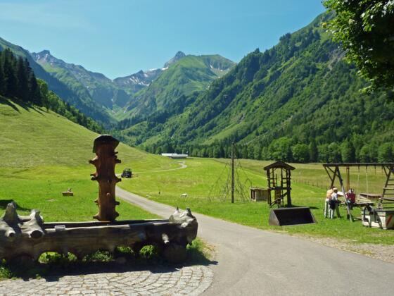 Blick von der Spielmannszug ins Trettachtal