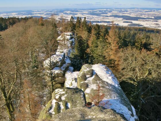 Blick über das Waldsteim-Massiv nach Nordwesten