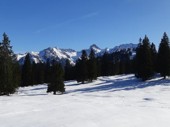 Ausblick entlang des Furkla-Höhenwanderweges